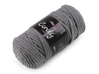 Provázková příze 100 m Cordy - 1 ks - 23 (8235) šedá holubí tmavá