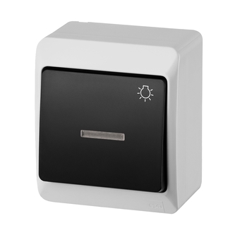 GALATEA IP44 Tlačítko podsvětlené symbol "světlo" č.1/0So (5325-01)