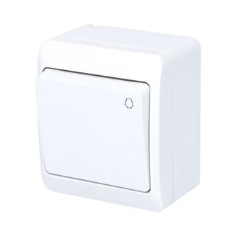 GALATEA IP44 Tlačítko symbol "světlo" č.1/0 (bílá)