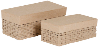 Pudełka tkane prostokątne 18cm+15cm op. 2szt., Decopatch