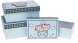 Zestaw pudełek PUD-23267-PR 3 szt., Rozette