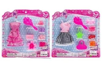 Sukienka z akcesoriami dla lalki 29cm MIX