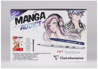 Zestaw Manga Addict Tombow, Clairefontaine