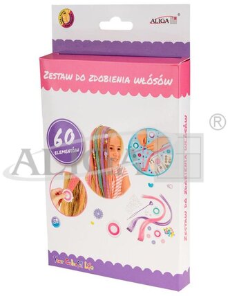 Zestaw do zdobienia włosów KW-0369 60 elementów, Aliga