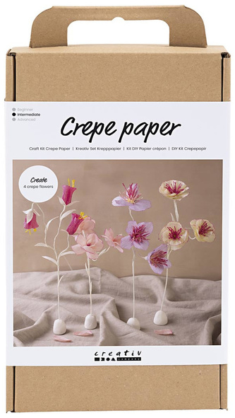 Zestaw z krepiną DIY Kwiaty stojące, Creative