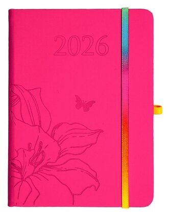 Kalendarz 2026 B6 tyg. Hip Hop różowy