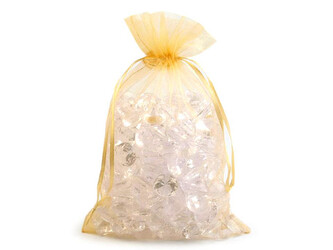 Dárkový pytlík 17x23 cm organza - 100 ks - 2 (15x20 cm) zlatá