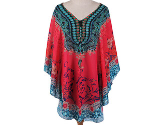 Pončo na plavky - 1 ks - 6 pink