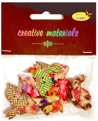 Guziki ozdobne Królik 1 30 mm op. 15 szt.,Galeria Hobby