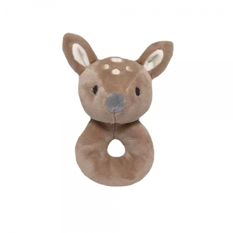 Plyšové chrastítko Srnka, 18cm - béžová