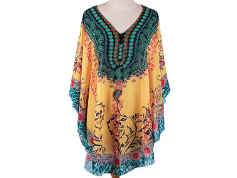 Pončo na plavky - 1 ks - 4 hořčicová