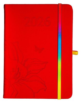 Kalendarz 2026 B6 tyg. Hip Hop czerwony