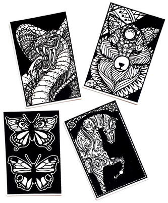 Kolorowanka welwetowa zestaw podróżny Zwierzęta, Colorvelvet