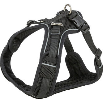 FlexMesh Premium postroj, široký střih, černá - S-M: 48-69 cm/ 20 mm