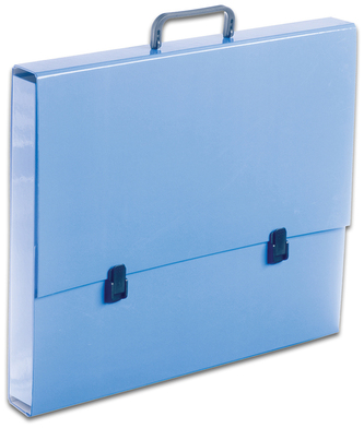 Teczka szkolna z rączką  A3 wąska 2 cm.niebieska pastelowa,Tadeo
