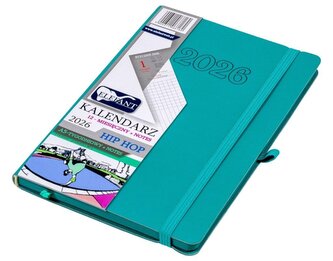 Kalendarz 2026 A5 12M + notes Hip hop turkusowy