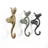 Litinový věšák s ptáčkem, hnědý, 6/36