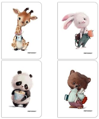 Zeszyt A4 60 k. kratka PP 80g,Cute, Narcissus