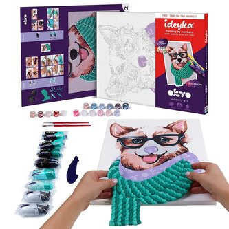 Malowania po numerach 30x40cm Modyfikacja Korgi