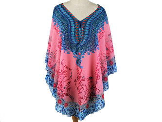 Pončo na plavky - 1 ks - 5 růžová střední