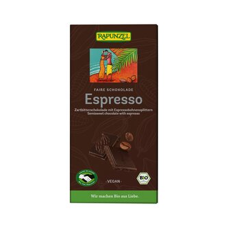 Čokoláda hořká espresso 80 g BIO   RAPUNZEL
