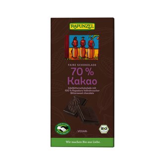 Čokoláda hořká 70 % 80 g BIO   RAPUNZEL