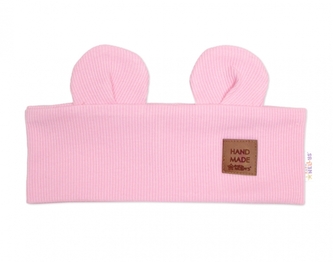 Čelenka Teddy s oušky pro děti Hand Made - růžová, 1-3 let; 86/98 (1-3r)