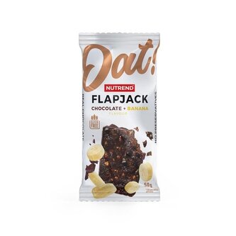 Tyčinka Nutrend Flapjack - čokoláda, banán, 50g