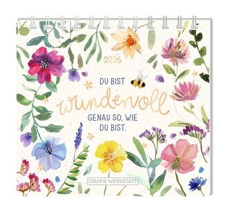 Mini-Kalender 2026 Du bist wundervoll