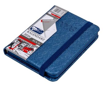 Kalendarz 2026 A7 tyg Rock szafirowy