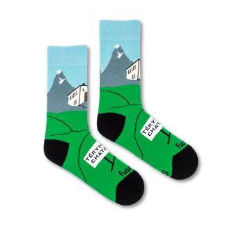 Ponožky Teryho chata Zelené M (39-42)