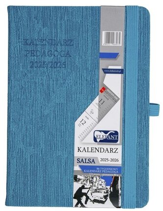 Kalendarz pedagoga 2025/26 B6 tyg. Salsa turkusowy