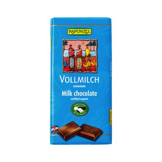Čokoláda mléčná 38 % 100 g BIO   RAPUNZEL