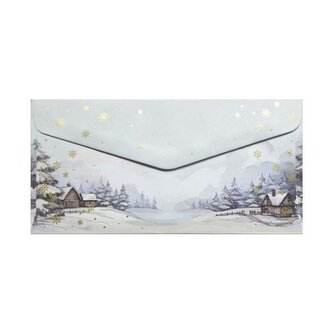 Ozdob.obálky Pearl - DL, 150 g, motiv zima, 10 ks