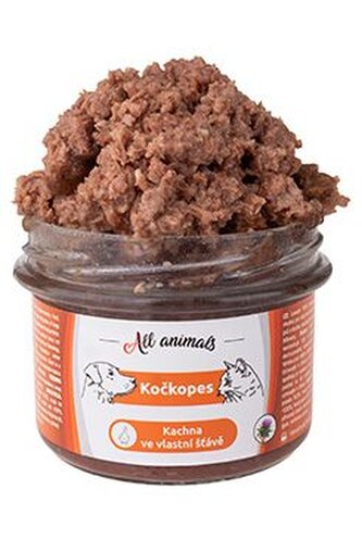 All Animals kočkopes sklo Kachna ve vlastní šťávě 200g