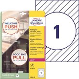 Etikety na sklo, bílé, průměr 200 mm, 10 ks