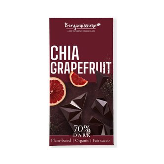 Čokoláda tmavá chia-grapefruit 60 g BIO   BENJAMÍSSIMO