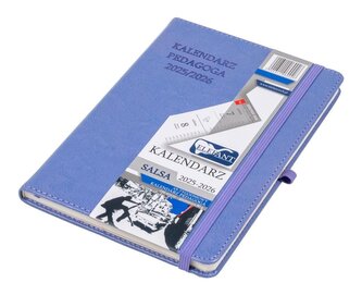 Kalendarz pedagoga 2025/26 A5 tyg Salsa fioletowy