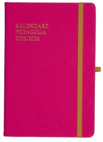 Kalendarz pedagoga 2025/26 A5 tyg. Salsa różowy