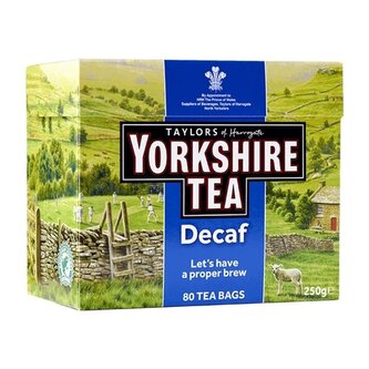 Černý čaj Yorkshire Tea Decaf - bez kofeinu,80x 3g