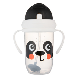 Canpol babies Hrneček nevylévací se slámkou a závažím BabiesBoo270ml panda
