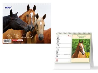 kalendář 2026 stolní mini Koně 1061664 kalendář 2026 stolní mini Koně 1061664
