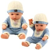 Lalka bobas w niebieskim wdzianku