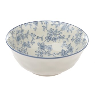 Keramická mísa Ø 20cm -  modré květy, 4/8