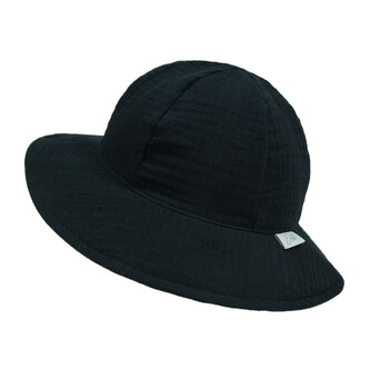 Dívčí klobouk mušelín Black; Barva: černá; Velikost: XS
