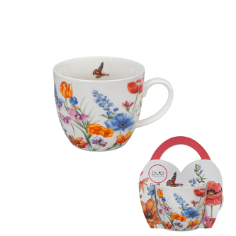 Kubek 460 ml w "koszyczku" SPRING (sprzedaż w zestawach po 4 szt.)