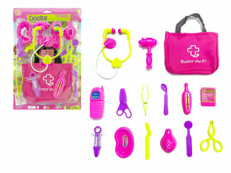 Zestaw lekarz różowy na blistrze G203532