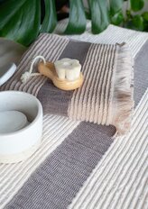 RĘCZNIK Z FRĘDZLAMI FALA 50X90 FROTTE BEŻ 500 gsm BAW.
