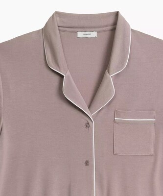 Piżama Atlantic NLP-496 kr/r S-2XL damska rozpinana różany XXL