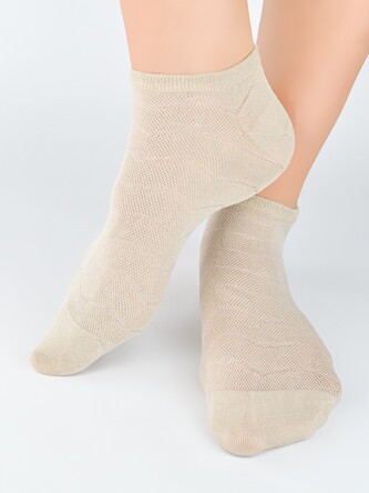 Stopki Noviti ST046 Damskie Zygzak 31-42 beżowy 31-34